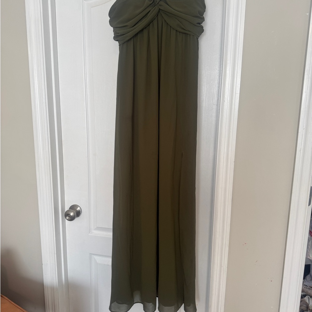 Lulu’s olive green maxi dress